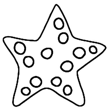 Yıldız şeklindeki Noel kurabiyelerinin vektör çizimi. Boyama kitabı