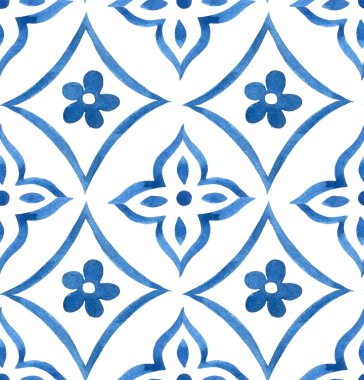 Kusursuz desenli, mavi süslemeli. Klasik çizimler, oryantal desenler, seramik