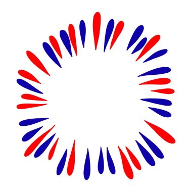 Yuvarlak çerçeve, Amerikan Bağımsızlık Günü için havai fişekler.