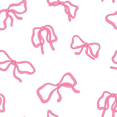 Pembe fiyonkların kusursuz deseni, soyut şekiller. Vektör illüstrasyonu.