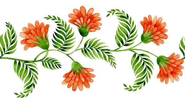 Çiçeklerin, soyut çiçeklerin sınırsız sınırı. suluboya resimleme