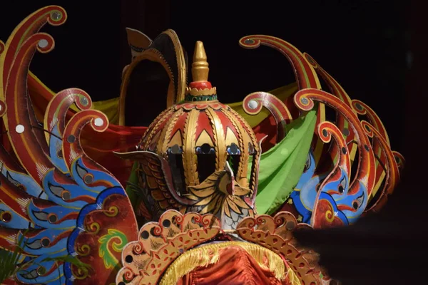 Spettacoli Arte Tradizionale Banyuwangi Che Racconta Storia Sekartaji Tenutasi Nell — Foto Stock