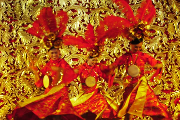 Grupo Comunitário Chinês Celebrou Ano Novo Chinês Empire Palace Surabaya — Fotografia de Stock