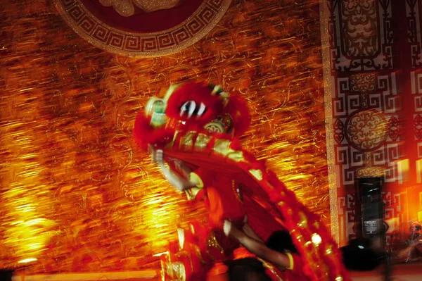 Chinese Gemeenschap Groep Vierde Chinees Nieuwjaar Het Empire Palace Surabaya — Stockfoto