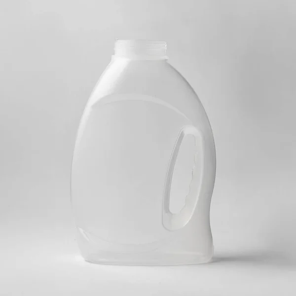 Bottiglia Plastica Vettoriale Detergente Bucato Modello Imballaggio Realistico Tuo Design Foto Stock