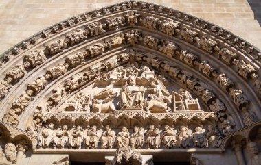 Burgos 'un kuzeyindeki katedral, mimari detay.