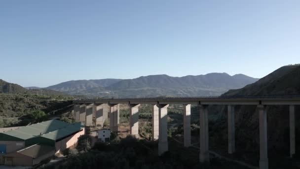 Video Drone Del Viadotto Autostradale A44 Mondujar Granada Spagna — Video Stock