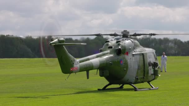 Old Warden Oktober 2022 Een Vintage Britse Helikopter Westland Lynx — Stockvideo