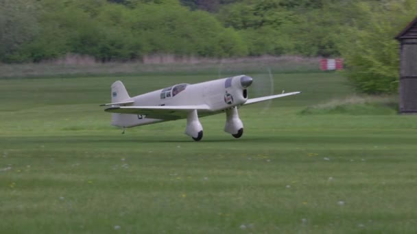 Old Warden Октября 2022 Уникальный Винтажный Самолет Percival Mew Gull — стоковое видео