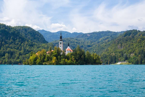 Panoramic View Bled Lake Slovenia Europe — Stock Photo, Image
