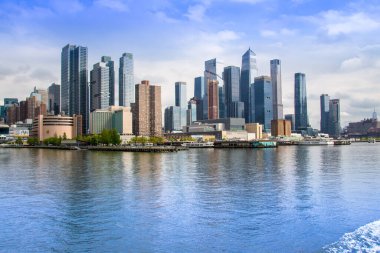 Hudson River, New York 'tan Manhattan manzarası