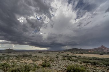 Güney Utah 'ta Zion Ulusal Parkı yakınlarında muson fırtınaları baş gösterdi.