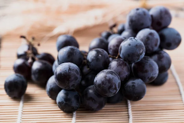 Bunch Black Grape Healthy Fruit — Stock Photo, Image