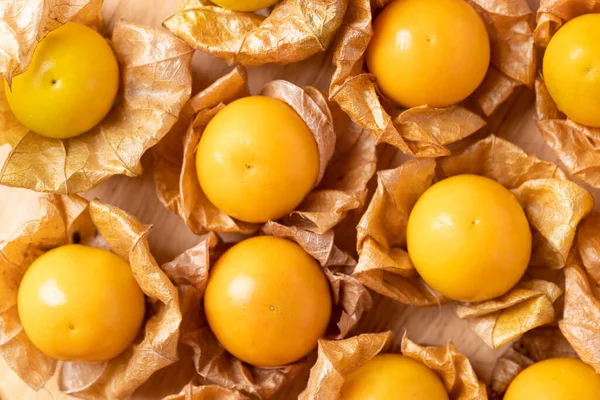 Cape gooseberry or golden berry (Physalis peruviana), texture background