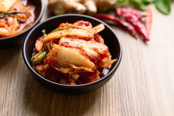Kimchi Col Coreano Casero Fermentado Guarnición Comida — Foto de Stock