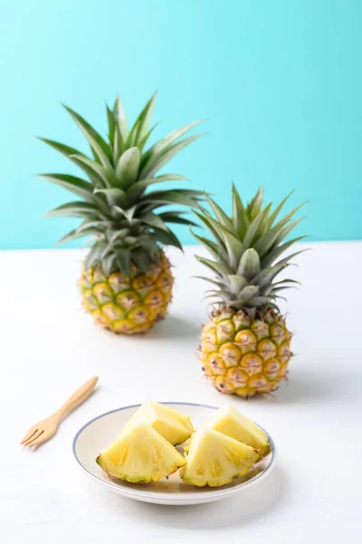 Thaise Ananasvruchten Het Zomerseizoen Tropisch Fruit — Stockfoto