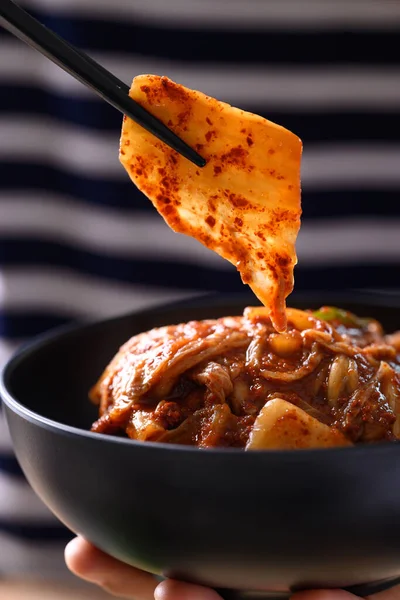 Kimchi Kubis Makanan Lauk Korea — Stok Foto