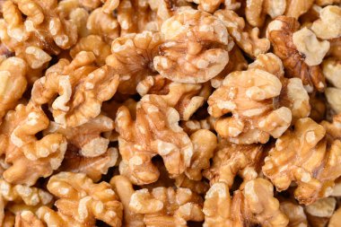 Organik çiğ ceviz dokusu arka plan, besin bileşeni