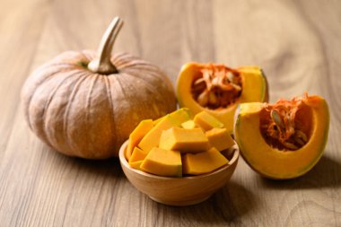 Organik Tayland balkabağı, yemek malzemesi.