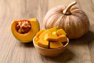 Organik Tayland balkabağı, yemek malzemesi.