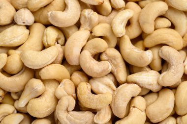 Raw cashew nuts texture background, Food ingredient