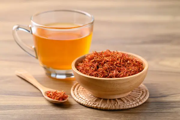 stock image Safflower tea, Healthy herbal drink