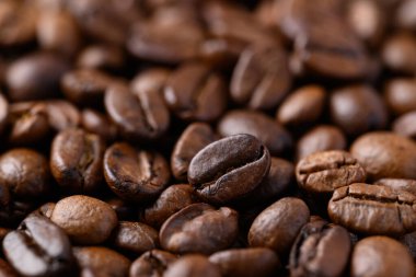 Kavrulmuş kahve çekirdeği (Arabica kahvesi) doku arka planı