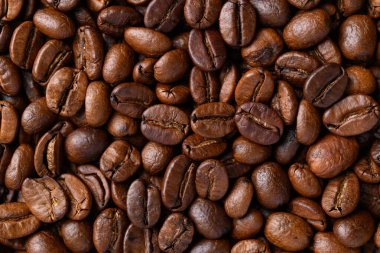 Kavrulmuş kahve çekirdeği (Arabica kahvesi) doku arka planı