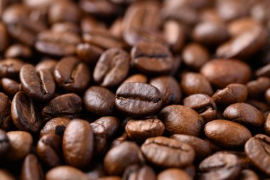 Kavrulmuş kahve çekirdeği (Arabica kahvesi) doku arka planı