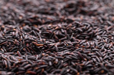 Organik pirinç çileği veya mor pirinç dokusu arka planı, Tayland pilavı