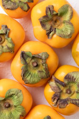 Taze olgun hurma dokusu arkaplanı, Sonbahar tatlı meyvesi