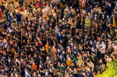 Ho Chi Minh City, Vietnam - 02 Sep, 2022: Vibrant and crowded scene on Nguyen Hue walking street during Lunar New Year and National Day at downtown of Ho Chi Minh City, Vietnam
