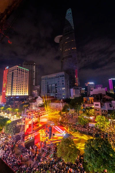 Chi Minh City Vietnam Sep 2022 Vibrant Crowded Scene Nguyen — Stock Photo, Image