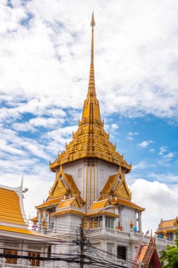 Bangkok, Thailand - 15 Aug 2022: Wat Traimitr Temple or Wat Traimit Withayaram Worawihan Temple and also known as The Temple of the Golden Buddha largest in the world , Bangkok,Thailand