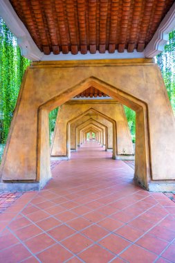 Views around the main entrance to Ba Na Hills in Da Nang, Vietnam. Travel concept.