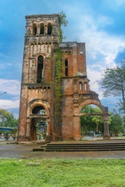 An ancient church at La Vang Holy Sanctuary, It is the site of the Minor Basilica of Our Lady of La Vang, Quang Tri, Vietnam. Travel concept