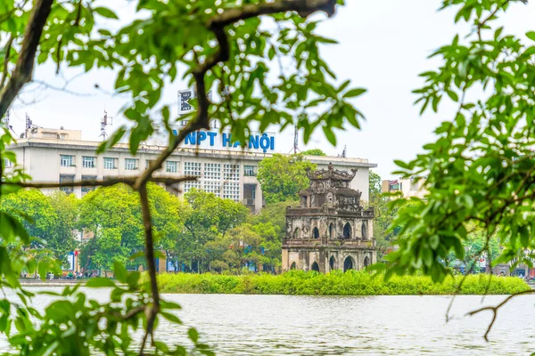 Lago Hoan Kiem Guom Lago Espada Centro Hanoi Por Mañana — Foto de Stock