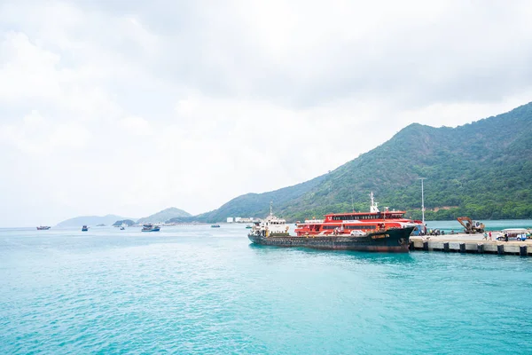 Île Con Dao Vietnam Avril 2023 Vue Sur Croisière Catamaran — Photo