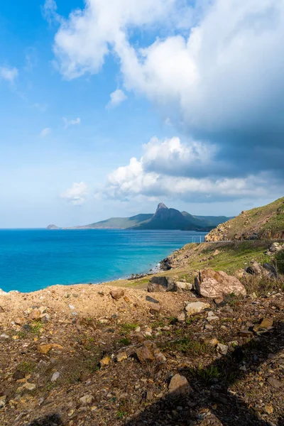 stock image View of ocean road in Nhat beach, Con Dao island, Vietnam. Beautiful and tranquil, it is a proud destination worth exploring in Vietnam. Travel and landscape concept.