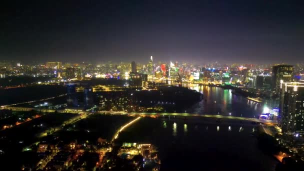 Vista Aerea Una Città Chi Minh Vietnam Con Edifici Sviluppo — Video Stock