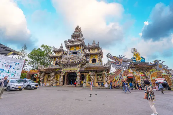 Dalat City Vietnam Prosinec 2023 Linh Phuoc Pagoda Nebo Chai — Stock fotografie