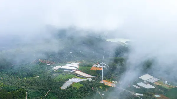 Утром Мбаппе Прибыл Город Кау Дат Провинции Ламдонг Энергия Ветра — стоковое фото