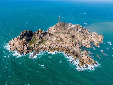 Mui Ne 'deki Ke Ga sahili, Phan Thiet, Binh Thuan, Vietnam. Ke Ga Pelerini ya da deniz feneri ziyaretçilerin en sevdiği yerdir. Seyahat kavramı.