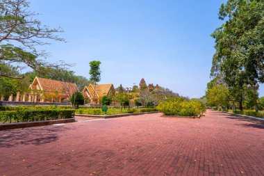 Cham Kulelerinin havadan görünüşü, Po Klong Garai, Ninh Thuan bölgesi, Vietnam. Seyahat ve manzara konsepti