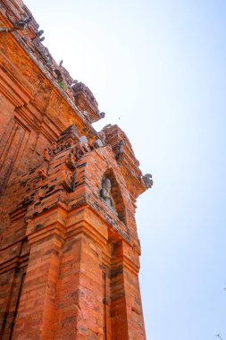 Cham Kulelerinin havadan görünüşü, Po Klong Garai, Ninh Thuan bölgesi, Vietnam. Seyahat ve manzara konsepti