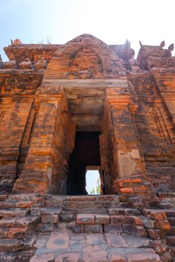 Cham Kulelerinin havadan görünüşü, Po Klong Garai, Ninh Thuan bölgesi, Vietnam. Seyahat ve manzara konsepti