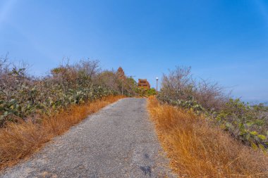 Cham Kulelerinin havadan görünüşü, Po Klong Garai, Ninh Thuan bölgesi, Vietnam. Seyahat ve manzara konsepti