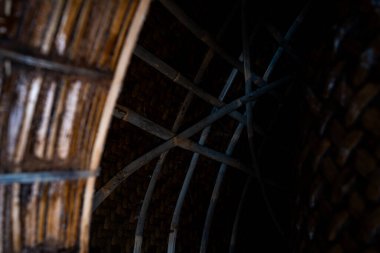 Vietnam 'ın Phu Yen bölgesinde An Dan, Tuy An bölgesinde balıkçılık yapan balıkçılara yardım eden bambu sepetinin görüntüsü. Seyahat kavramı