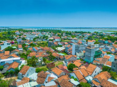 Tuy Hoa şehri, Phu Yen bölgesi, Vietnam. Burası turistlerin ve yerlilerin ilgisini çeken yeni bir yer. Seyahat ve manzara konsepti
