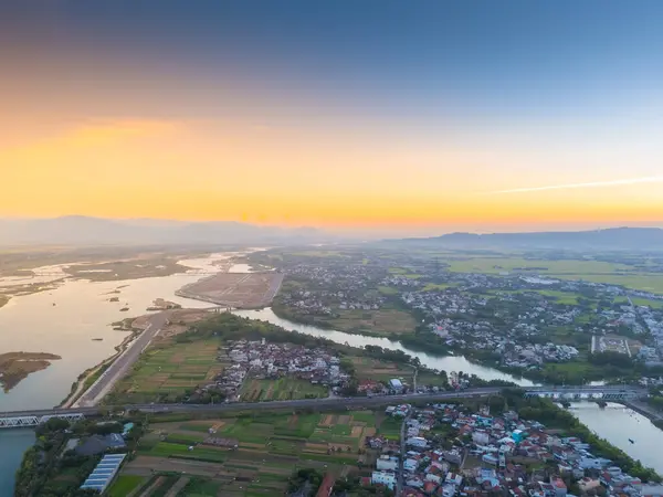 stock image View of Tuy Hoa city, Phu Yen province, Vietnam. This is a new place that attracts tourists and locals. Travel and landscape concept